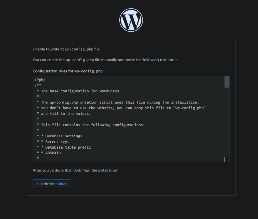 unable to write error