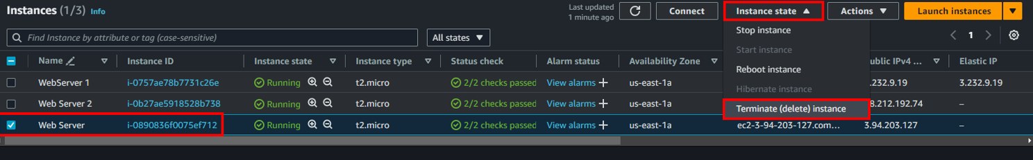 Terminating Instance
