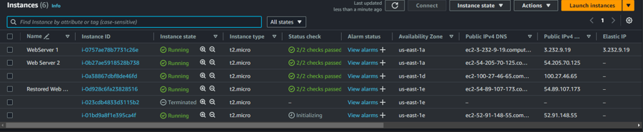 New instances created