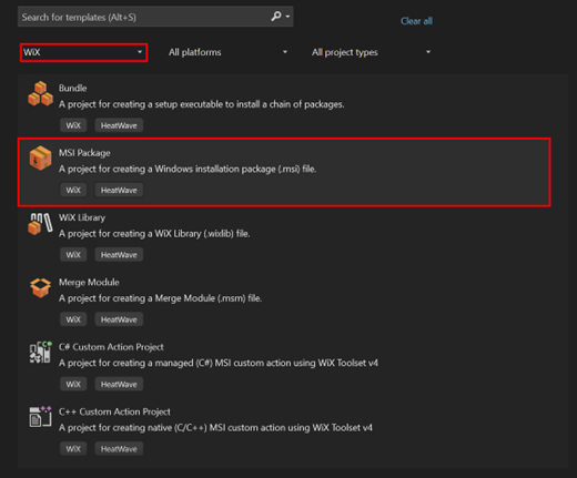 Choosing MSI Package