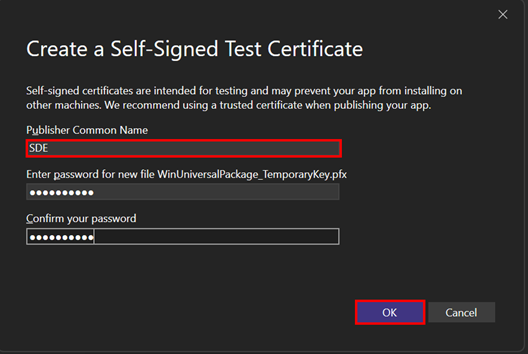Creating Certificate