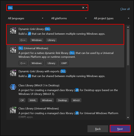 Searching for DLL Project