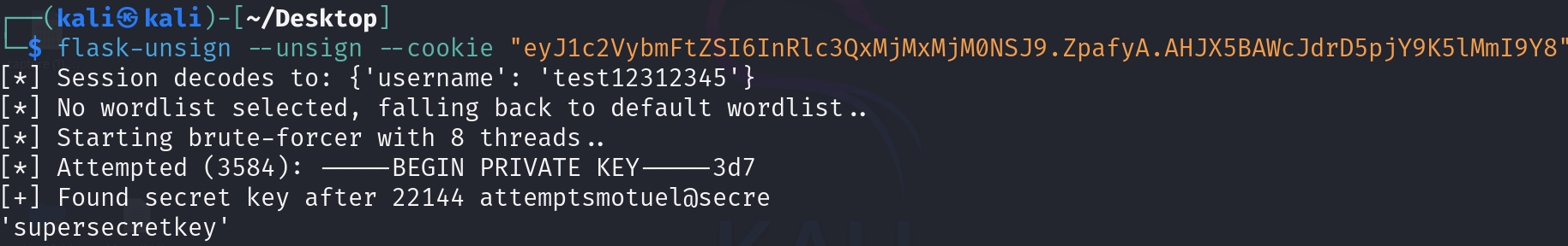 Flask Unsign Command